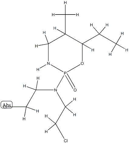 N,N-bis(2-chloroethyl)-6-ethyl-5-methyl-2-oxo-1-oxa-3-aza-2$l^{5}-phos phacyclohexan-2-amine Structure