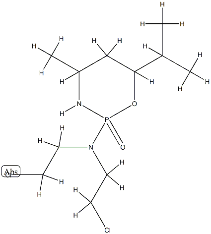 N,N-bis(2-chloroethyl)-4-methyl-2-oxo-6-propan-2-yl-1-oxa-3-aza-2$l^{5 }-phosphacyclohexan-2-amine Structure