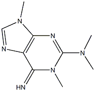 1H-Purin-2-amine,6,9-dihydro-6-imino-N,N,1,9-tetramethyl-(9CI) Structure