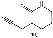 3-Piperidineacetonitrile,3-amino-2-oxo-(9CI) Structure