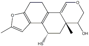 2-methyl-A-nor-3-oxa-16-thia-D-homo-1,5(10),8,14-estratetraen-17-ol 구조식 이미지