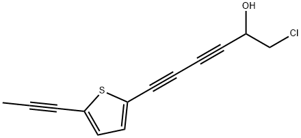 1-chloro-6-(5-(prop-1-ynyl)thiophen-2-yl)hexa-3,5-diyn-2-ol 구조식 이미지