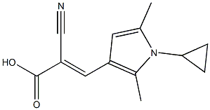 2-Propenoicacid,2-cyano-3-(1-cyclopropyl-2,5-dimethyl-1H-pyrrol-3-yl)-(9CI) Structure