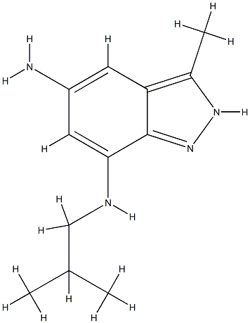 1H-Indazole-5,7-diamine,3-methyl-N7-(2-methylpropyl)-(9CI) 구조식 이미지
