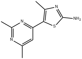 2-Thiazolamine,5-(2,6-dimethyl-4-pyrimidinyl)-4-methyl-(9CI) Structure