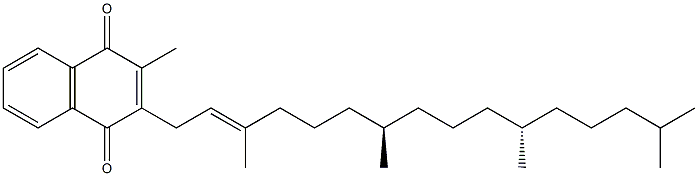 [R*,S*-(E)]-(±)-2-methyl-3-(3,7,11,15-tetramethylhexadec-2-enyl)-1,4-naphthoquinone  Structure