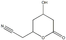 2H-Pyran-2-acetonitrile,tetrahydro-4-hydroxy-6-oxo-(9CI) Structure