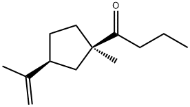 1-Butanone,1-[(1R,3S)-1-methyl-3-(1-methylethenyl)cyclopentyl]-(9CI) Structure