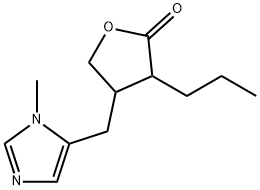 2(3H)-Furanone,dihydro-4-[(1-methyl-1H-imidazol-5-yl)methyl]-3-propyl-(9CI) Structure