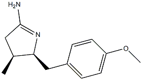 2H-Pyrrol-5-amine,3,4-dihydro-2-[(4-methoxyphenyl)methyl]-3-methyl-,(2R,3R)-rel-(9CI) Structure