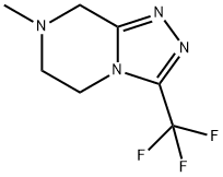 1,2,4-Triazolo[4,3-a]pyrazine,5,6,7,8-tetrahydro-7-methyl-3-(trifluoromethyl)-(9CI) Structure