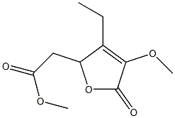 2-Furanaceticacid,3-ethyl-2,5-dihydro-4-methoxy-5-oxo-,methylester,rel-(-)-(9CI) 구조식 이미지