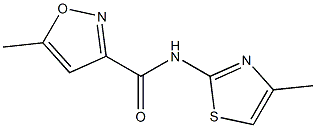 3-Isoxazolecarboxamide,5-methyl-N-(4-methyl-2-thiazolyl)-(9CI) Structure