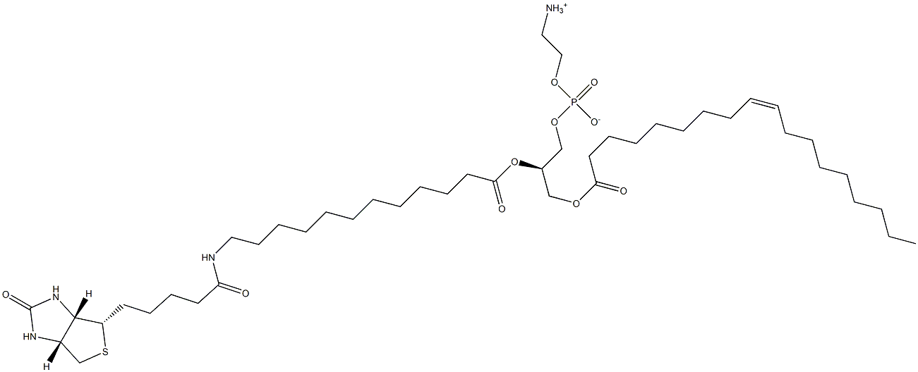 1-oleoyl-2-(12-biotinyl(aMinododecanoyl))-sn-glycero-3-phosphoethanolaMine Structure