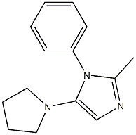 1H-Imidazole,2-methyl-1-phenyl-5-(1-pyrrolidinyl)-(9CI) Structure