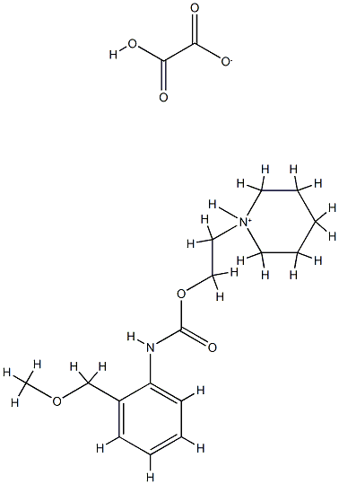 2-hydroxy-2-oxo-acetate, 2-(3,4,5,6-tetrahydro-2H-pyridin-1-yl)ethyl N -[2-(methoxymethyl)phenyl]carbamate 구조식 이미지