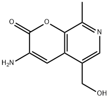 2H-Pyrano[2,3-c]pyridin-2-one,3-amino-5-(hydroxymethyl)-8-methyl-(8CI) 구조식 이미지