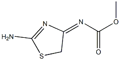 -델타-4,N-티아졸리딘카르밤산,2-이미노-,메틸에스테르(8Cl) 구조식 이미지