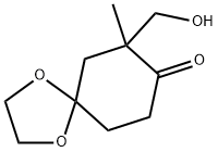 1,4-Dioxaspiro[4.5]decan-8-one,7-(hydroxymethyl)-7-methyl-(9CI) Structure