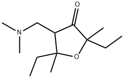 3(2H)-Furanone,4-[(dimethylamino)methyl]-2,5-diethyldihydro-2,5-dimethyl-(9CI) Structure