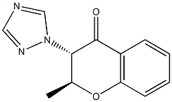 4H-1-Benzopyran-4-one,2,3-dihydro-2-methyl-3-(1H-1,2,4-triazol-1-yl)-,(2R,3R)-rel-(9CI) Structure