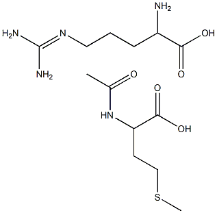 L-arginine, compound with N-acetyl-L-methionine (1:1) Structure