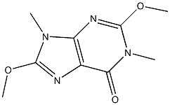 6H-Purin-6-one,1,9-dihydro-2,8-dimethoxy-1,9-dimethyl-(9CI) 구조식 이미지