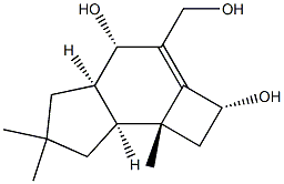 (2R)-2,4,4aβ,5,6,7,7aβ,7bα-Octahydro-3-hydroxymethyl-6,6,7b-trimethyl-1H-cyclobut[e]indene-2β,4β-diol 구조식 이미지