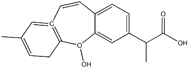 10,11-Dihydro-11-hydroxy-α,8-dimethyldibenz[b,f]oxepin-2-acetic acid Structure