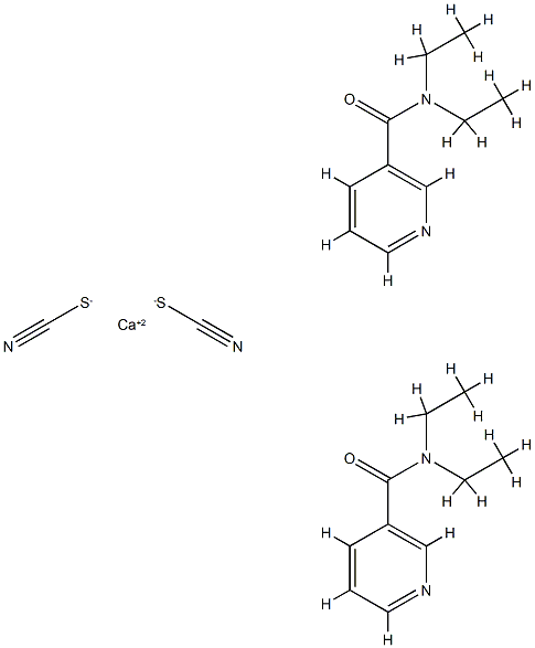 thiocyanic acid, calcium salt, compound with N,N-diethylpyridine-3-carboxamide (1:2) Structure