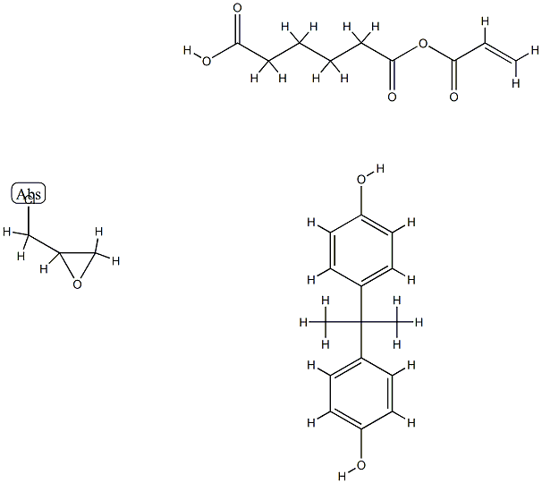 Phenol, 4,4'-(1-methylethylidene)bis-, polymer with (chloromethyl)oxirane, hexanedioate 2-propenoate 구조식 이미지