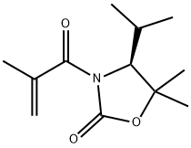 (4S)-5,5-Dimethyl-4-(1-methylethyl)-3-(2-methyl-1-oxo-2-propen-1-yl)-2-oxazolidinone 구조식 이미지