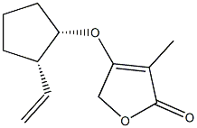 2(5H)-Furanone,4-[[(1R,2R)-2-ethenylcyclopentyl]oxy]-3-methyl-,rel-(9CI) Structure