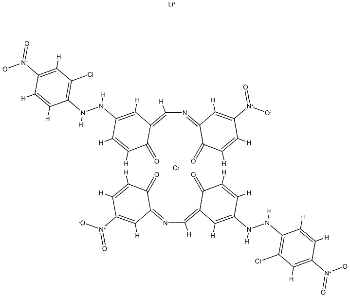 lithium bis[4-[(2-chloro-4-nitrophenyl)azo]-2-[[(2-hydroxy-5-nitrophenyl)imino]methyl]phenolato(2-)]chromate(1-)  Structure