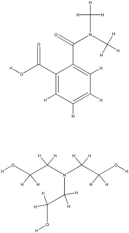 o-[(dimethylamino)carbonyl]benzoic acid, compound with 2,2',2''-nitrilotriethanol (1:1) Structure