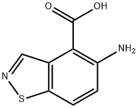 1,2-Benzisothiazole-4-carboxylicacid,5-amino-(9CI) Structure