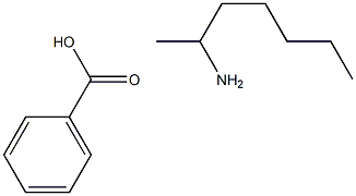 benzoic acid, compound with 1-methylhexylamine (1:1) 구조식 이미지