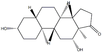 3β,12β-디히드록시-5α-안드로스탄-17-온 구조식 이미지