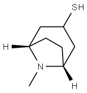 8-Azabicyclo[3.2.1]octane-3-thiol, 8-Methyl-, (3-exo)- Structure