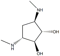 1,2-Cyclopentanediol,3,5-bis(methylamino)-,(1-alpha-,2-bta-,3-alpha-,5-bta-)-(9CI) 구조식 이미지