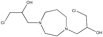 N(sup 1),N(sup 4)-Bis-(gamma-chloro-beta-hydroxypropyl)hexahydro-1,4-d iazepine 구조식 이미지