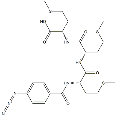 4-azidobenzoyltrimethionine Structure
