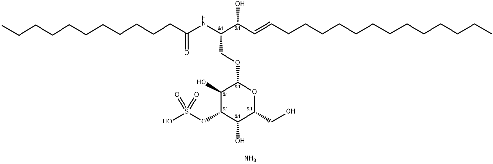 3-O-sulfo-D-galactosyl-1-1'-N-lauroyl-D-erythro-sphingosine (aMMoniuM salt) Structure