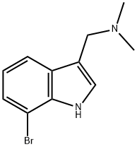 1-(7-bromo-1H-indol-3-yl)-N,N-dimethylmethanamine 구조식 이미지