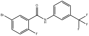 5-브로모-2-플루오로-N-[3-(트리플루오로메틸)페닐]벤즈아미드 구조식 이미지
