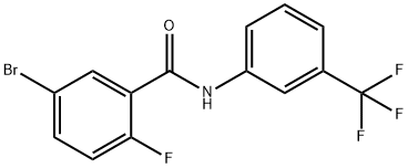 5-bromo-2-fluoro-N-[3-(trifluoromethyl)phenyl]benzamide Structure