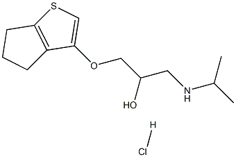 1-(propan-2-ylamino)-3-(8-thiabicyclo[3.3.0]octa-6,9-dien-6-yloxy)prop an-2-ol hydrochloride Structure