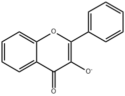 4H-1-Benzopyran-4-one,3-hydroxy-2-phenyl-,ion(1-)(9CI) 구조식 이미지
