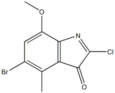 3-Pseudoindolone,  5-bromo-2-chloro-7-methoxy-4-methyl-  (3CI) 구조식 이미지