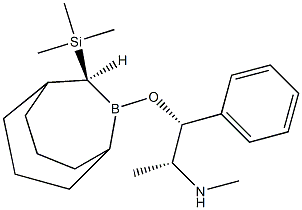 (-)-9-(1R,2R-Pseudoephedrinyl)-(10S)-(trimethylsilyl)-9-borabicyclo[3.3.2]decane Structure
